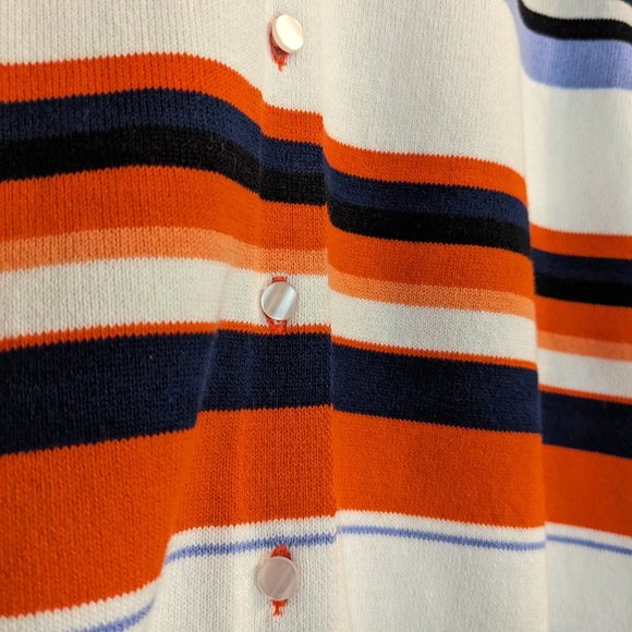 Lord & Taylor Striped Round Neck Cardigan XL - Picture 5 of 7
